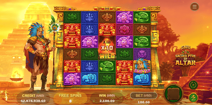 Sacred Pyre of Altar Game Interface